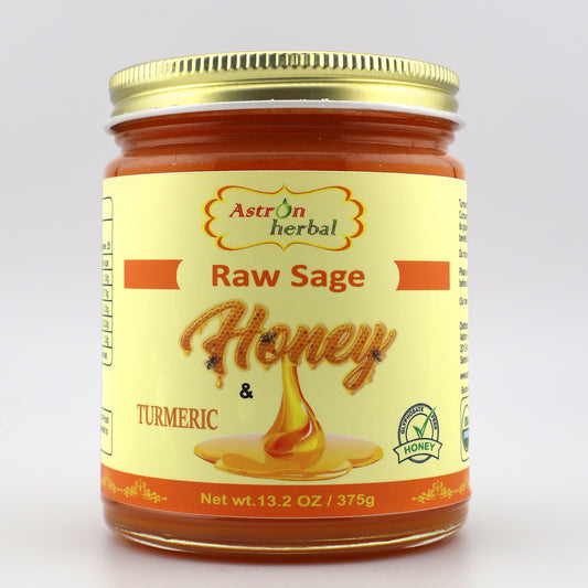 Raw Sage Honey + Turmeric