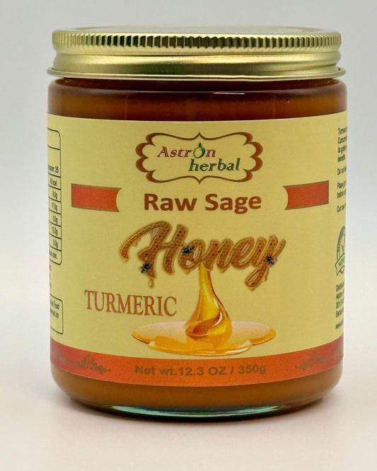 Raw Sage Honey + Turmeric
