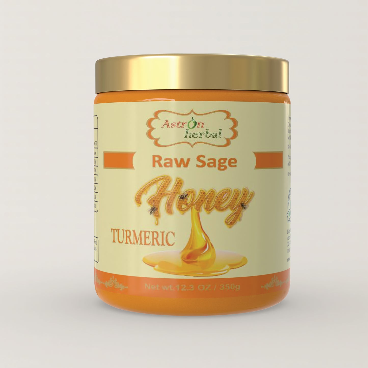 Raw Sage Honey + Turmeric